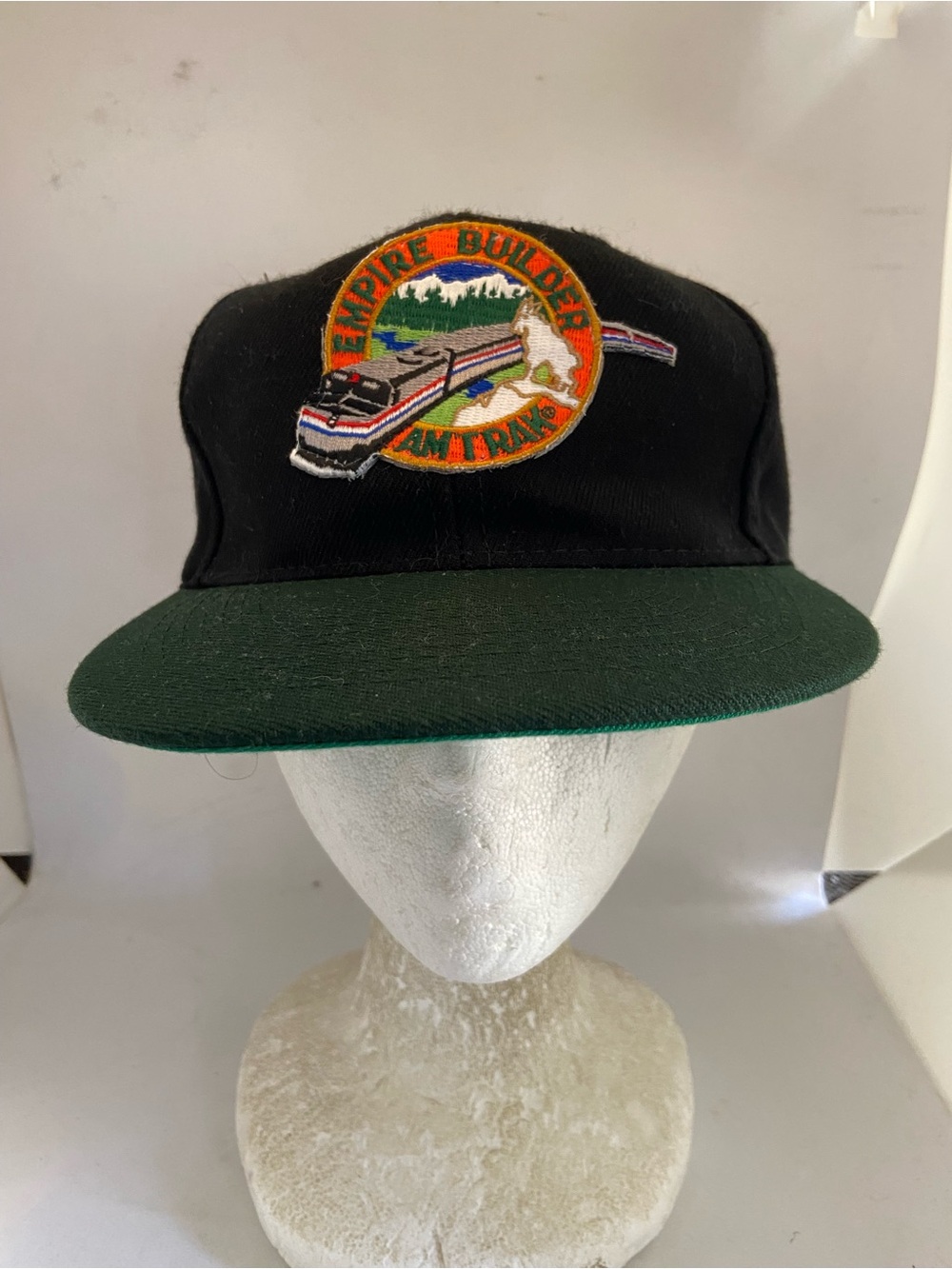 Vintage empire builder amtrak OTTO Black Baseball Cap SnapBack trucker hat